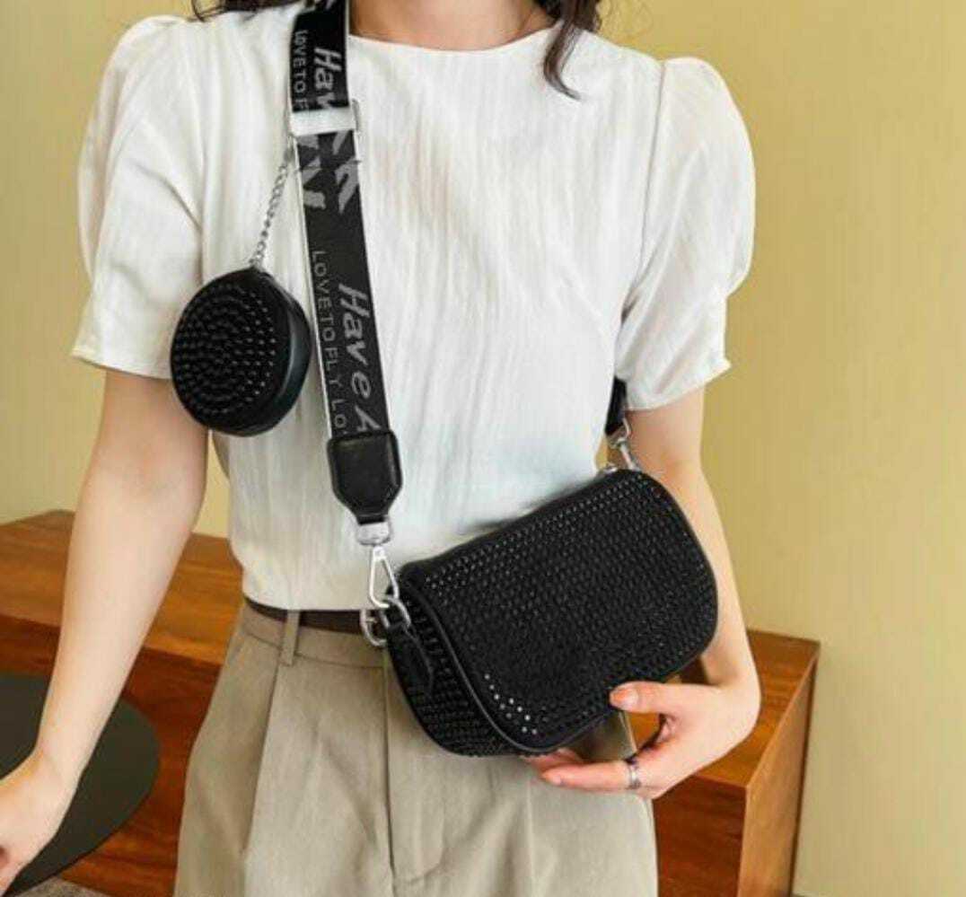 Carry Carat Stone Sling bag for Women with coin pouch
