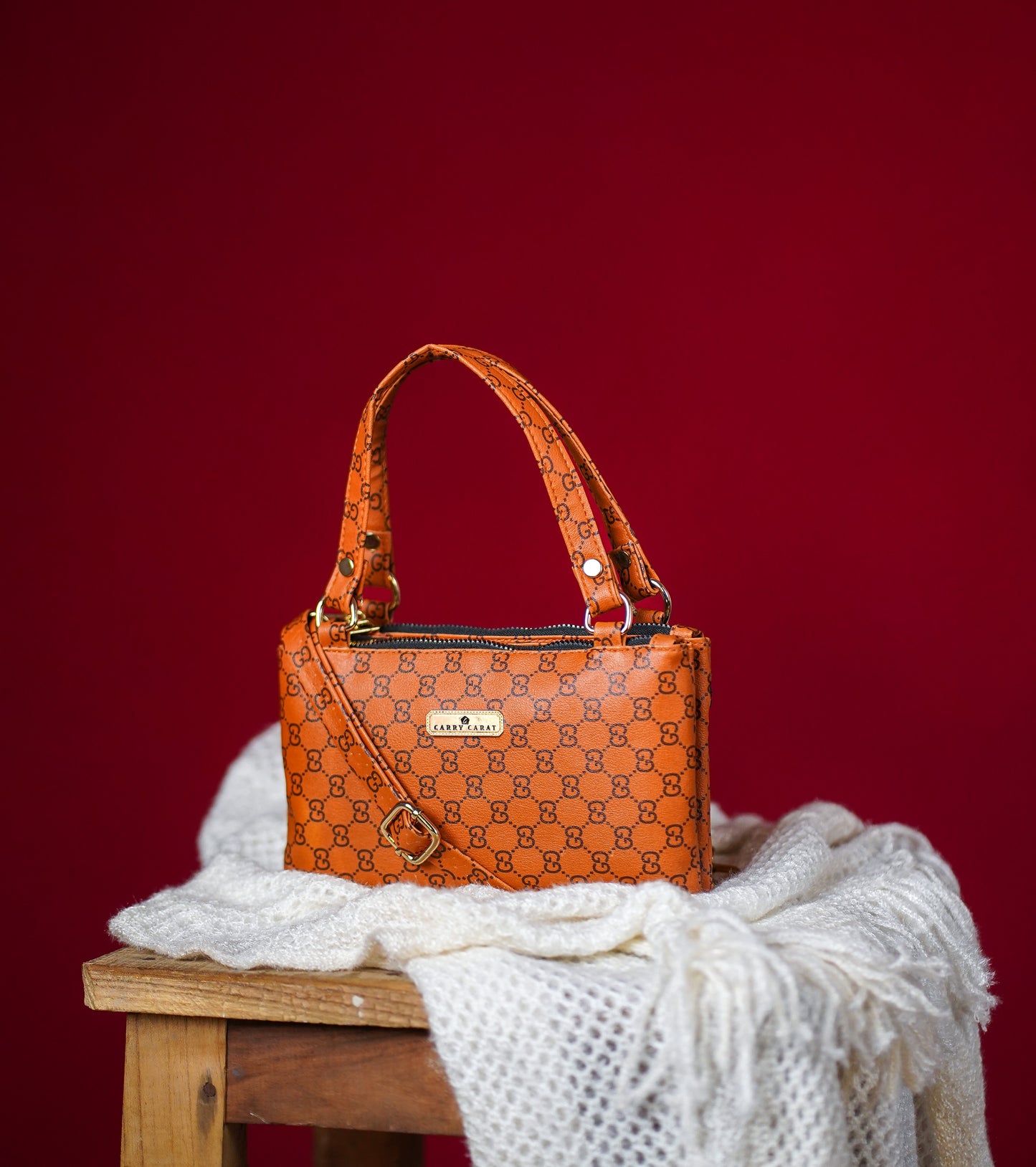 Top handle sling bag with side belt CARRY CARAT
